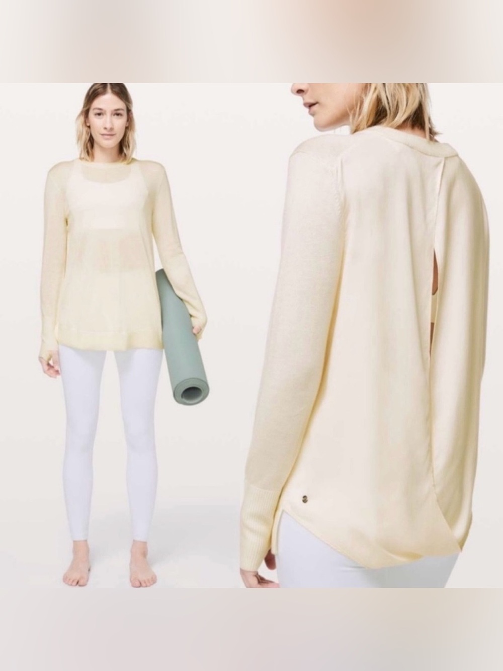 Lululemon Cashmere Open Back Sweater NWOT